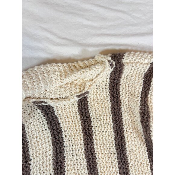 Free People Knit Cardigan SZ S Oversized Chevron Pattern Lightweight Womens Boho - Picture 10 of 12